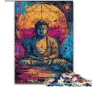 Puzzles Pop-Art Bouddha Doré pour Adultes, 1000 pièces, Jeu Stimulant et Jeu Familial, Collection d'artistes, Beaux-Arts à partir de 14 Ans (26x38cm)
