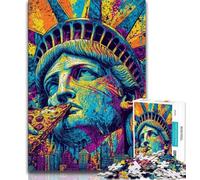 Puzzles Pop Art Statue de la Liberté pour Adultes 1000 pièces, Jeu éducatif, Jouet de défi, idéal comme Cadeau pour Toute la Famille 38x26cm