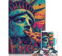 Puzzles Pop Art Statue de la Liberté pour Adultes et Adolescents 1000 pièces Jeu Stimulant pour Tous pour Femmes Cadeaux pour Hommes (50x75cm)