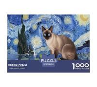 Puzzles Portrait de Chat Persan Classique Cadeau Famille Gifts for Family Animal 1000 Pièces Décoration Murale pour Adultes Jeu Éducatif Challenge Toy 38x26cm/1000pcs