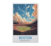 Puzzles，Poster Vintage de Voyage de Boston Massachusetts，Adultes Puzzle en Carton, Décoration De La Maison Moderne pour Le Salon-1000 Pièces（75x50cm）-E9