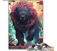 Puzzles pour 1000 pièces Black Lion Monster Puzzles Difficiles pour Adultes Taille 26x38cm Casse-tête DIY Stimulant pour Les Adolescents