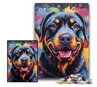 Puzzles pour 1000 pièces Graffiti Peinture Requin Puzzles 1000 pièces pour Adultes Colorés, Amusants, stimulants et stimulants Taille 26x38cm