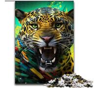 Puzzles pour 1000 pièces Léopard Africain Puzzles impossibles pour Adultes Taille 50x75cm Jeu Adulte Cadeau Jeu interactif Familial Défi cérébral Cadeau