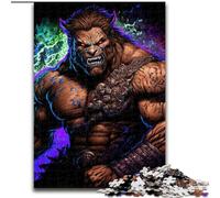 Puzzles pour 1000 pièces Loup-Garou Guerrier Puzzles Adulte Jeu Cadeau Famille Jeu Interactif Défi Cérébral Cadeau Taille : 38x26cm