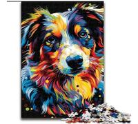 Puzzles pour 1000 pièces Miniature American Shepherd Dog Puzzles impossibles pour Adultes Taille 50x75cm Décoration d'intérieur Jeu de Casse-tête pour Adolescents et Interaction familiale