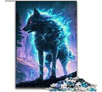 Puzzles pour 1000 pièces Spirit Wolf Puzzles en Carton pour Adultes Taille : 38x26cm Parfait pour s'amuser en Famille, Jeux de fête, Cadeaux de fête d'anniversaire