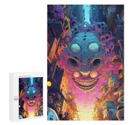 Puzzles pour Adolescentes 1000 PCS Alien Cityscape Artwork Puzzles pour Adolescentes : Améliorez Votre Mémoire pour Un Anniversaire Ou Noël. Jeu Au Design Magnifique. 1000 PCS