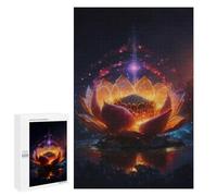Puzzles pour Adolescentes 1000 PCS Glowing Lotus Fantasy Artwork Puzzles pour Adolescentes : Améliorez Votre Mémoire pour Un Anniversaire Ou Noël. Jeu Au Design Magnifique. 1000 PCS