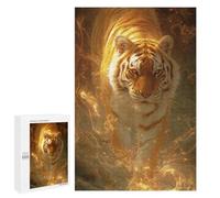 Puzzles pour Adolescentes 1000 PCS Golden Tiger Fantasy Artwork Puzzles pour Adolescentes : Améliorez Votre Mémoire pour Un Anniversaire Ou Noël. Jeu Au Design Magnifique. 1000 PCS