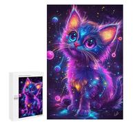 Puzzles pour Adolescentes 1000 PCS Neon Galaxy Kitten Puzzles pour Adolescentes : Améliorez Votre Mémoire pour Un Anniversaire Ou Noël. Jeu Au Design Magnifique. 1000 PCS