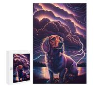 Puzzles pour Adolescentes 1000 PCS Neon Night Sky Dog Art Print Puzzles pour Adolescentes : Améliorez Votre Mémoire pour Un Anniversaire Ou Noël. Jeu Au Design Magnifique. 1000 PCS