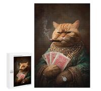 Puzzles pour Adolescentes 1000 PCS Royal Cat Cigar Smoking Puzzles pour Adolescentes : Améliorez Votre Mémoire pour Un Anniversaire Ou Noël. Jeu Au Design Magnifique. 1000 PCS