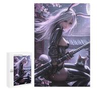 Puzzles pour Adolescentes 1000 PCS Samurai Cat Warrior in Leather Puzzles pour Adolescentes : Améliorez Votre Mémoire pour Un Anniversaire Ou Noël. Jeu Au Design Magnifique. 1000 PCS