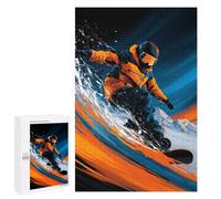 Puzzles pour Adolescentes 1000 PCS Snowboarding Adventure in Orange -1 Puzzles pour Adolescentes : Améliorez Votre Mémoire pour Un Anniversaire Ou Noël. Jeu Au Design Magnifique. 1000 PCS