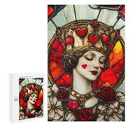 Puzzles pour Adolescentes 1000 PCS Stained Glass Queen Panel Puzzles pour Adolescentes : Améliorez Votre Mémoire pour Un Anniversaire Ou Noël. Jeu Au Design Magnifique. 1000 PCS
