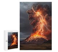 Puzzles pour Adolescentes 1000 PCS Volcano Eruption with Lightning Strikes-5 Puzzles pour Adolescentes : Améliorez Votre Mémoire pour Un Anniversaire Ou Noël. Jeu Au Design Magnifique. 1000 PCS