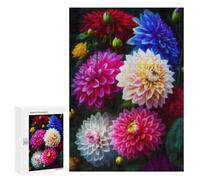 Puzzles pour Adolescentes 300 PCS Colorful Dahlia Flower Bouquet Puzzles pour Adolescentes : Améliorez Votre Mémoire pour Un Anniversaire Ou Noël. Jeu Au Design Magnifique. 300 PCS