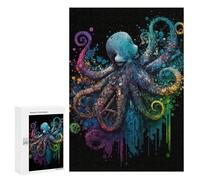 Puzzles pour Adolescentes 300 PCS Colorful Octopus Art Print-1 Puzzles pour Adolescentes : Améliorez Votre Mémoire pour Un Anniversaire Ou Noël. Jeu Au Design Magnifique. 300 PCS