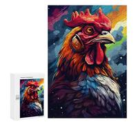 Puzzles pour Adolescentes 300 PCS Colorful Rooster Headphones Art Puzzles pour Adolescentes : Améliorez Votre Mémoire pour Un Anniversaire Ou Noël. Jeu Au Design Magnifique. 300 PCS