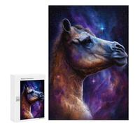 Puzzles pour Adolescentes 300 PCS Cosmic Horse Portrait Puzzles pour Adolescentes : Améliorez Votre Mémoire pour Un Anniversaire Ou Noël. Jeu Au Design Magnifique. 300 PCS