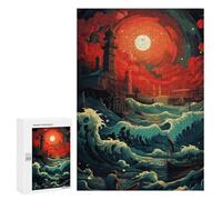 Puzzles pour Adolescentes 300 PCS Fantasy Sea Sunset Puzzles pour Adolescentes : Améliorez Votre Mémoire pour Un Anniversaire Ou Noël. Jeu Au Design Magnifique. 300 PCS
