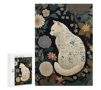 Puzzles pour Adolescentes 300 PCS Floral Fantasy Cat Artwork Puzzles pour Adolescentes : Améliorez Votre Mémoire pour Un Anniversaire Ou Noël. Jeu Au Design Magnifique. 300 PCS