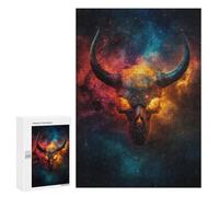 Puzzles pour Adolescentes 300 PCS Galactic Demon Skull -1 Puzzles pour Adolescentes : Améliorez Votre Mémoire pour Un Anniversaire Ou Noël. Jeu Au Design Magnifique. 300 PCS