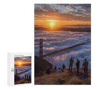 Puzzles pour Adolescentes 300 PCS Golden Gate Bridge Sunset-2 Puzzles pour Adolescentes : Améliorez Votre Mémoire pour Un Anniversaire Ou Noël. Jeu Au Design Magnifique. 300 PCS