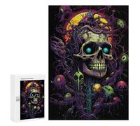 Puzzles pour Adolescentes 300 PCS Gothic Skull Art Print Puzzles pour Adolescentes : Améliorez Votre Mémoire pour Un Anniversaire Ou Noël. Jeu Au Design Magnifique. 300 PCS