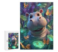 Puzzles pour Adolescentes 300 PCS Jungle Hippo Adventure Puzzles pour Adolescentes : Améliorez Votre Mémoire pour Un Anniversaire Ou Noël. Jeu Au Design Magnifique. 300 PCS