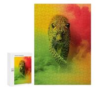 Puzzles pour Adolescentes 300 PCS Leopard in Colorful Smoke Puzzles pour Adolescentes : Améliorez Votre Mémoire pour Un Anniversaire Ou Noël. Jeu Au Design Magnifique. 300 PCS