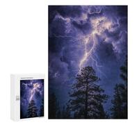 Puzzles pour Adolescentes 300 PCS Lightning Strikes Through Trees Puzzles pour Adolescentes : Améliorez Votre Mémoire pour Un Anniversaire Ou Noël. Jeu Au Design Magnifique. 300 PCS