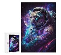 Puzzles pour Adolescentes 300 PCS Space Leopard Astronaut Puzzles pour Adolescentes : Améliorez Votre Mémoire pour Un Anniversaire Ou Noël. Jeu Au Design Magnifique. 300 PCS
