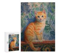 Puzzles pour Adolescentes 300 PCS Whimsical Orange Kitten Painting -1 Puzzles pour Adolescentes : Améliorez Votre Mémoire pour Un Anniversaire Ou Noël. Jeu Au Design Magnifique. 300 PCS