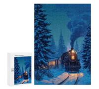 Puzzles pour Adolescentes 300 PCS Winter Train Journey Puzzles pour Adolescentes : Améliorez Votre Mémoire pour Un Anniversaire Ou Noël. Jeu Au Design Magnifique. 300 PCS