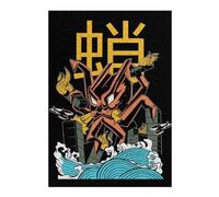 Puzzles pour Adolescentes 38x26cm/1000pcs Kaiju Monster Attack Puzzles pour Adolescentes, Jouets, Décoration Murale, Cadeaux pour Femmes, Cadeaux De Noël Et d'anniversaire 38x26cm/1000pcs
