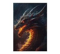 Puzzles pour Adolescentes 38x26cm/1000pcs Old Fire Dragon Puzzles pour Adolescentes, Jouets, Décoration Murale, Cadeaux pour Femmes, Cadeaux De Noël Et d'anniversaire 38x26cm/1000pcs