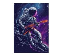 Puzzles pour Adolescentes 38x26cm/1000pcs Space Astronaut Guitar Puzzles pour Adolescentes, Jouets, Décoration Murale, Cadeaux pour Femmes, Cadeaux De Noël Et d'anniversaire 38x26cm/1000pcs