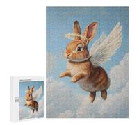 Puzzles pour Adolescentes 500 PCS Angel Bunny in Flight-1 Puzzles pour Adolescentes : Améliorez Votre Mémoire pour Un Anniversaire Ou Noël. Jeu Au Design Magnifique. 500 PCS