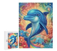 Puzzles pour Adolescentes 500 PCS Colorful Dolphin Fantasy Artwork Puzzles pour Adolescentes : Améliorez Votre Mémoire pour Un Anniversaire Ou Noël. Jeu Au Design Magnifique. 500 PCS