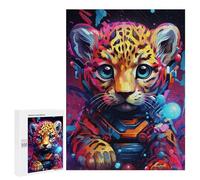 Puzzles pour Adolescentes 500 PCS Cyber Leopard in Space Suit Puzzles pour Adolescentes : Améliorez Votre Mémoire pour Un Anniversaire Ou Noël. Jeu Au Design Magnifique. 500 PCS
