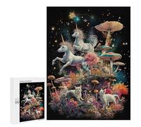 Puzzles pour Adolescentes 500 PCS Fantasy Mushroom Forest with Unicorns Puzzles pour Adolescentes : Améliorez Votre Mémoire pour Un Anniversaire Ou Noël. Jeu Au Design Magnifique. 500 PCS