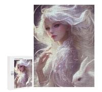 Puzzles pour Adolescentes 500 PCS Fantasy White Rabbit Artwork Puzzles pour Adolescentes : Améliorez Votre Mémoire pour Un Anniversaire Ou Noël. Jeu Au Design Magnifique. 500 PCS