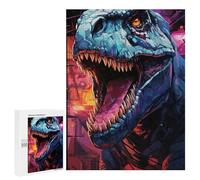 Puzzles pour Adolescentes 500 PCS Jurassic Night T-Rex Roars Puzzles pour Adolescentes : Améliorez Votre Mémoire pour Un Anniversaire Ou Noël. Jeu Au Design Magnifique. 500 PCS