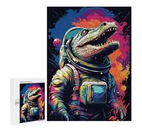 Puzzles pour Adolescentes 500 PCS Space Crocodile Cosmic Adventure Puzzles pour Adolescentes : Améliorez Votre Mémoire pour Un Anniversaire Ou Noël. Jeu Au Design Magnifique. 500 PCS