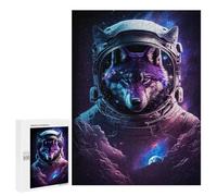 Puzzles pour Adolescentes 500 PCS Wolf Astronaut Space Art Print Puzzles pour Adolescentes : Améliorez Votre Mémoire pour Un Anniversaire Ou Noël. Jeu Au Design Magnifique. 500 PCS