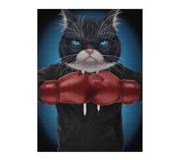Puzzles pour Adolescentes 52x38cm/1000pcs Boxer Tuxedo Cat Puzzles pour Adolescentes, Jouets, Décoration Murale, Cadeaux pour Femmes, Cadeaux De Noël Et d'anniversaire 52x38cm/1000pcs