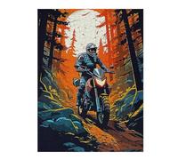 Puzzles pour Adolescentes 52x38cm/1000pcs Dirt Bikes and Nature Puzzles pour Adolescentes, Jouets, Décoration Murale, Cadeaux pour Femmes, Cadeaux De Noël Et d'anniversaire 52x38cm/1000pcs