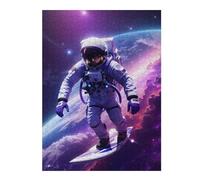 Puzzles pour Adolescentes 52x38cm/1000pcs Surfing Astronaut Space Puzzles pour Adolescentes, Jouets, Décoration Murale, Cadeaux pour Femmes, Cadeaux De Noël Et d'anniversaire 52x38cm/1000pcs